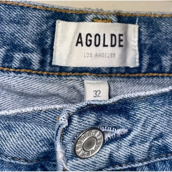 AGOLDE Mid-Rise Relaxed Boot Denim Pants in Medium Blue